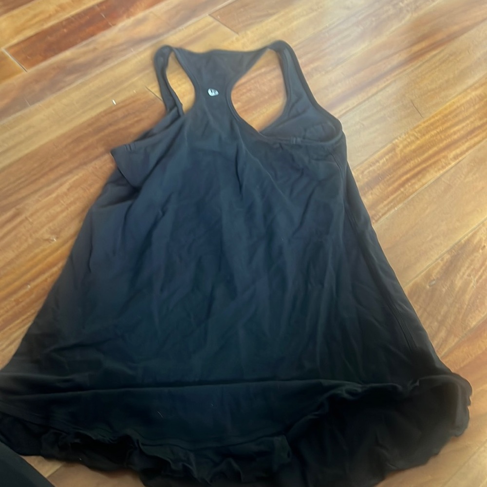 Lululemon Black Tank With Ruffle In Bottom - image 1